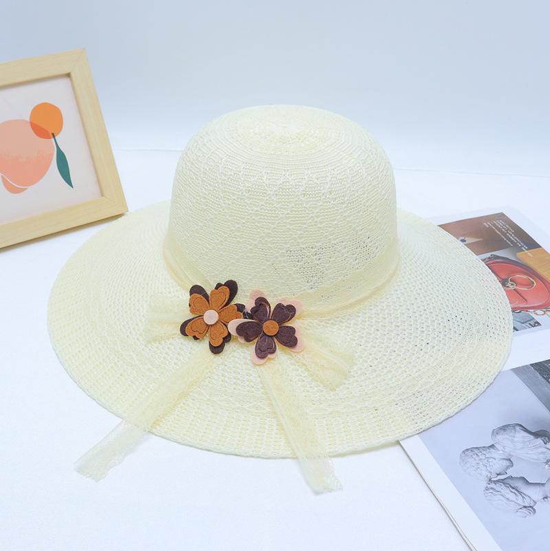 New Straw Hat Women's Outdoor Sunshade Sunscreen Hat Big Brim Trendy Vacation Beach Hat Breathable Cool Hat