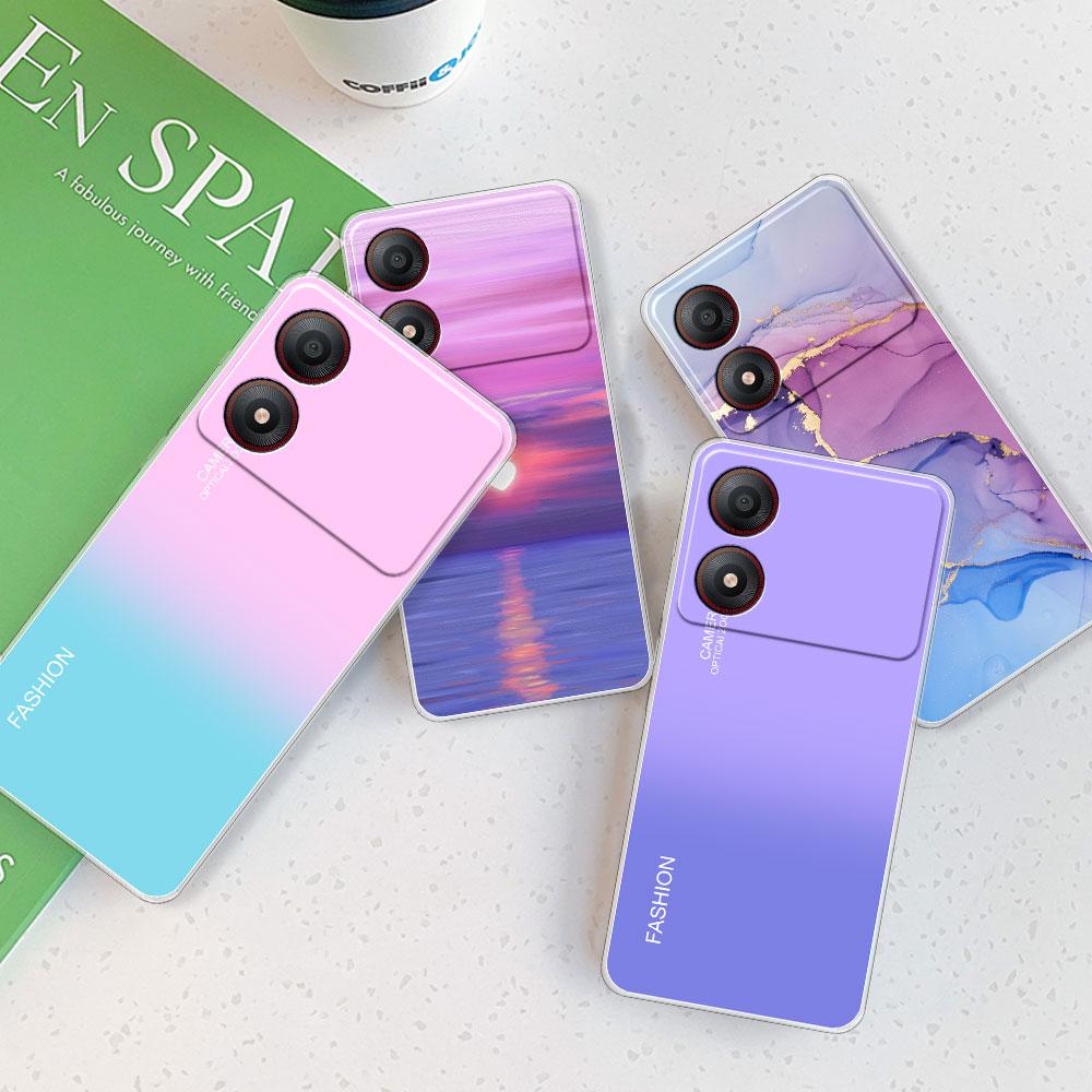 Für ZTE Blade A34 Hülle Für ZTE Blade A54 Cover Mode Klar Schutz Weiches Silikon Handyhüllen Für ZTE Blade A34 A54 Coque Funda