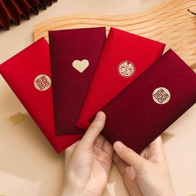6 Stück/Packung Chinesische Rote Umschläge Jahr Frühlingsfest Kinder Glücksgeld Umschläge Geburtstag Hochzeit Rotes Paket Geschenk Rote Tasche