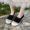 Fashion New Summer Cloth Shoes Breathable Flying Weave Mesh Surface Shallow Mouth Soft Sole Non-slip Slip-on Casual Shoes