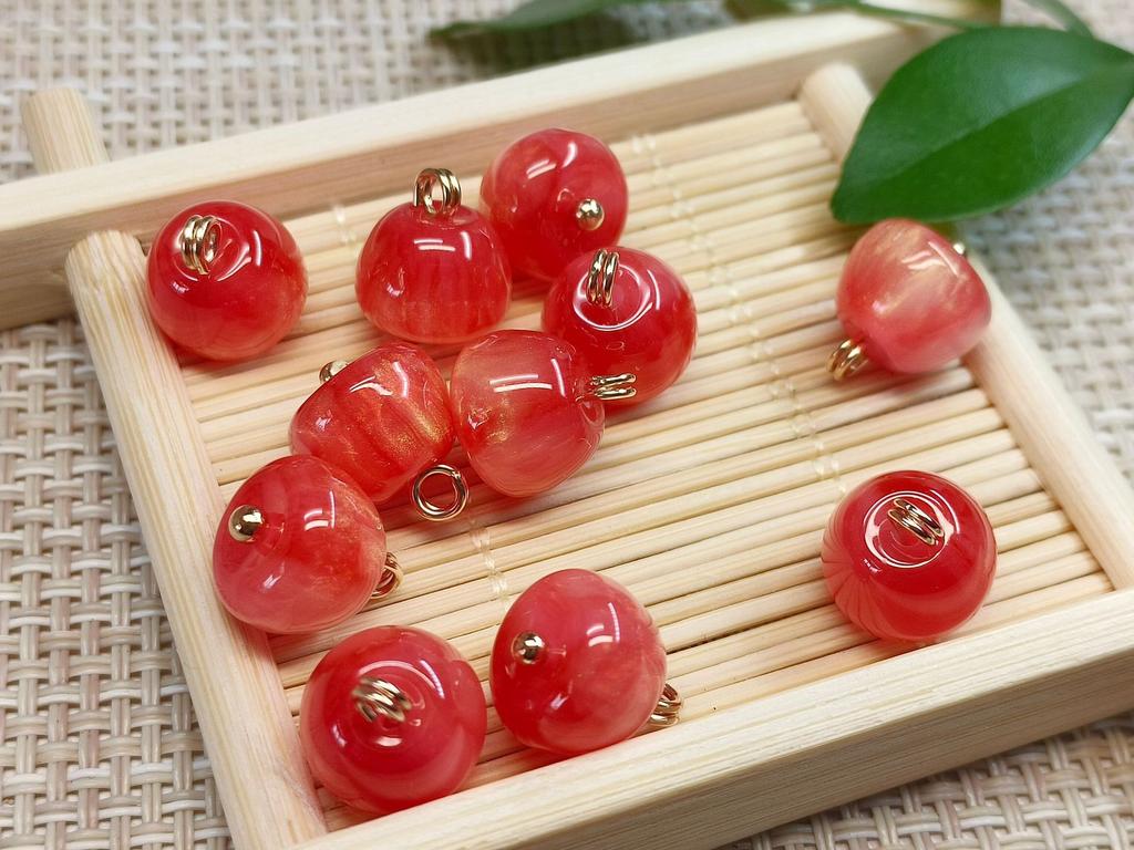 10pcs/set Apple-shape Buttons 11mm Resin Shank Buttons For Clothes Blouse Shirt Accessories DIY Crafts Handmade Decorative Beads