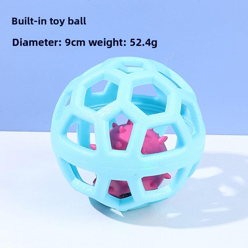 

Игрушка для питомца Полый мяч с колокольчиком Интерактивная игрушка для собаки Тренировка апортировки Включает колокольчик Инструмент для снятия скуки у собаки Toy ball синий