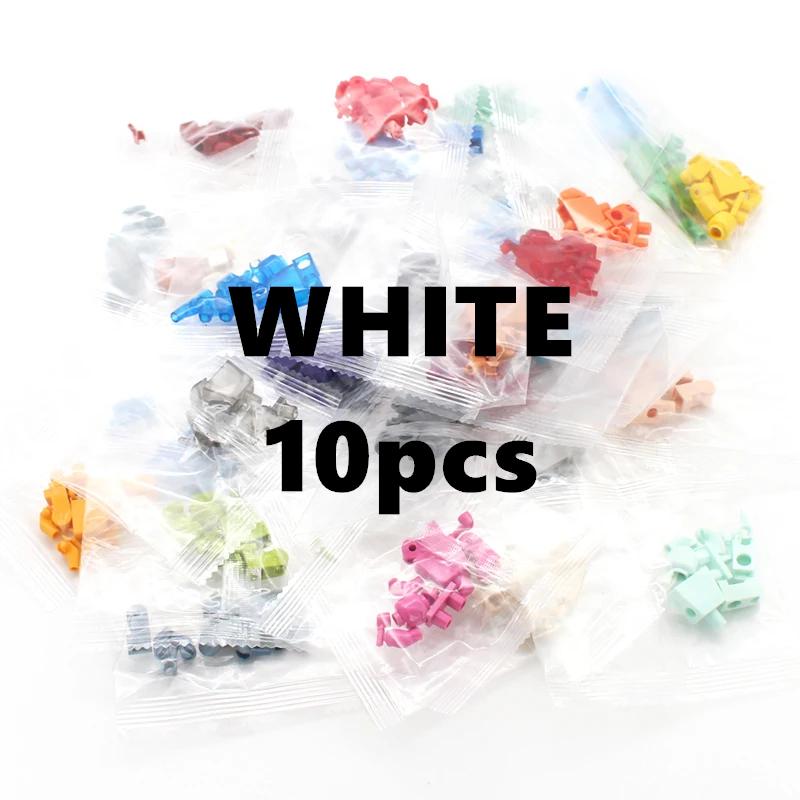 

10 шт./лот Строительные блоки Однотонный Мини-кубик для куклы Без принта 40 цветов Фигурки Кирпичики MOC Аксессуар Дисплей Игрушка Детский подарок белый