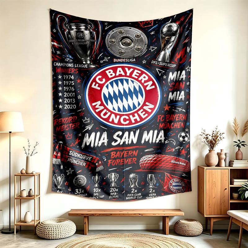 FC Bayern Munich (5) Tapestry Suitable For Decorating Homes Dorms And Bedrooms Soft To The Touch And A Perfect Gift For Friends And Family