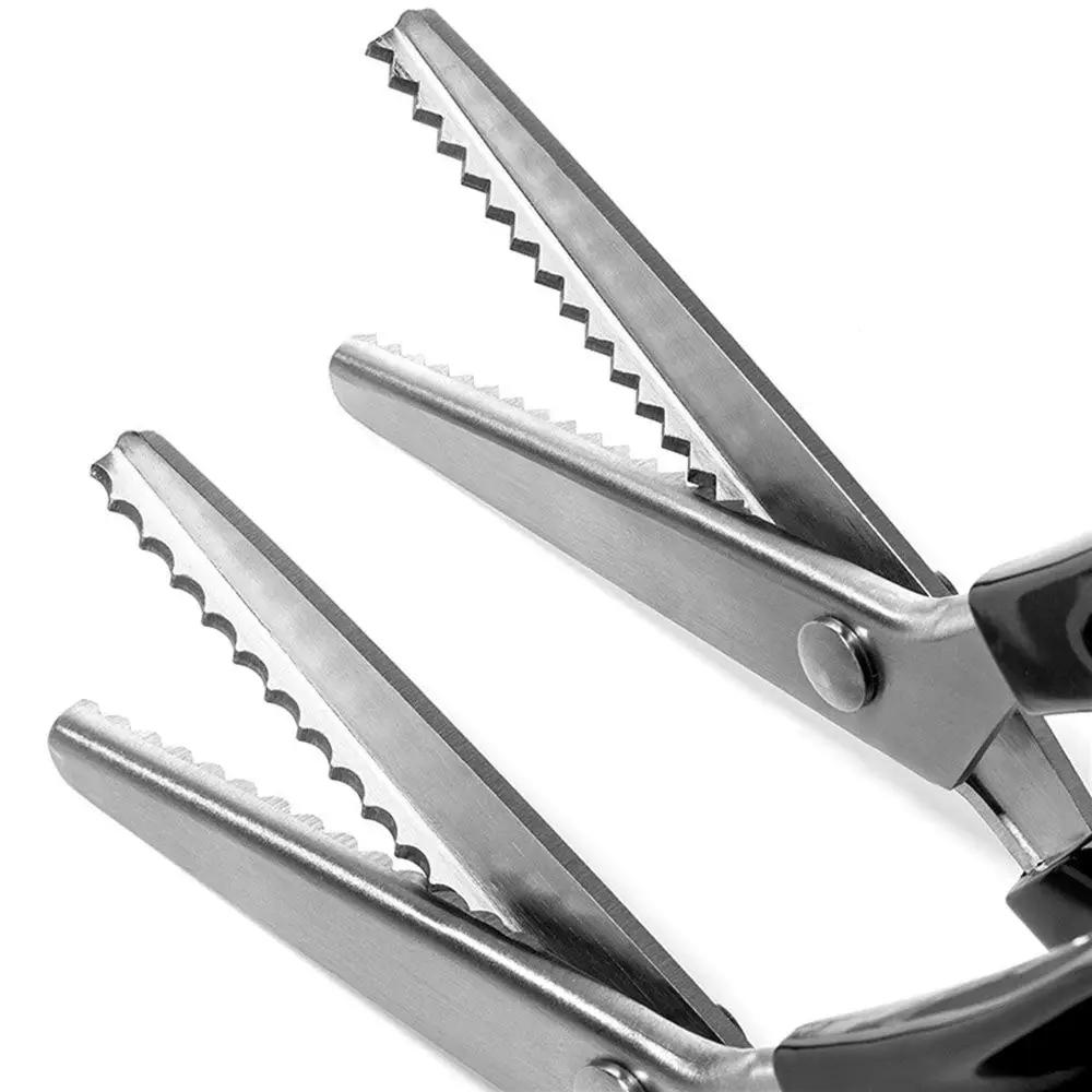 Shear Dog tooth Scissors Circular arc wave shear Professional Crafts Comfort Grip Handled Dressmaking Zig Zag Pinking Shears