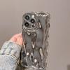 Electroplated Wave Bumper Meteorite Texture Glossy Back Cover Case For iPhone 16 17 Pro Max Air 15 14 13 Soft TPU Phone Shell