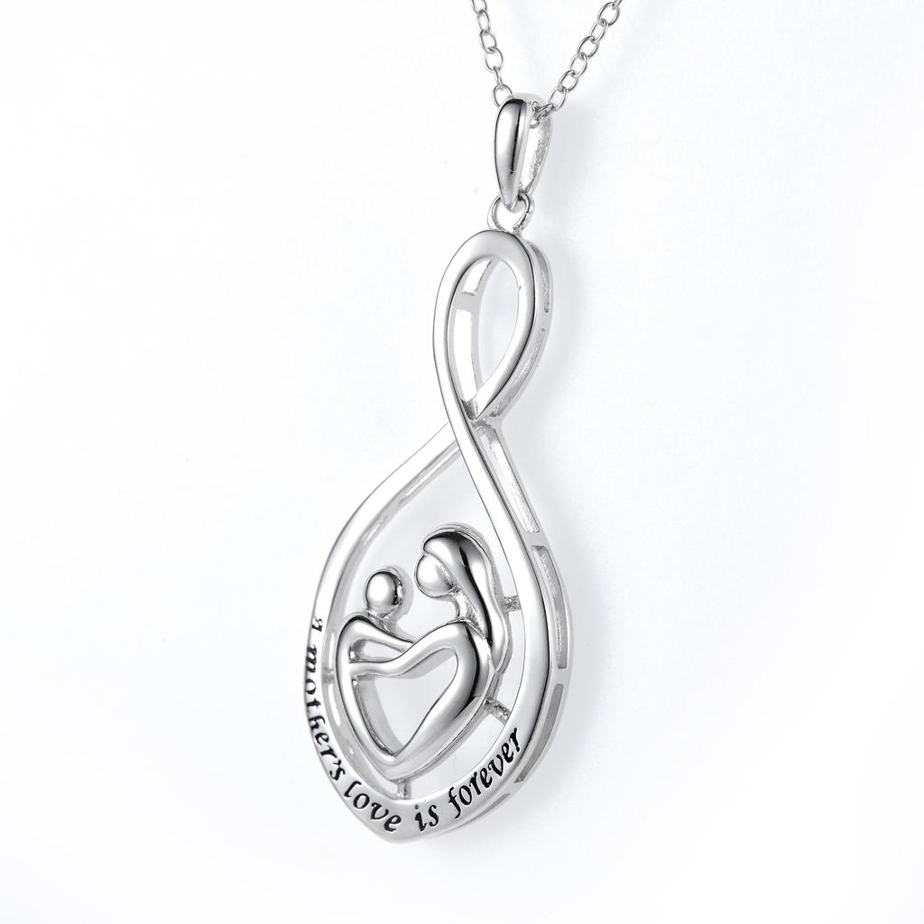 Tochter Mutter Halskette Sterlingsilber Herzanhänger Österreichische Zirkonia Verzierung Geburtstags Schmuck Geschenk für Tochter