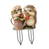 Acrylic Hedgehog Yard Stake Metal Animal Figurine Sculpture Decorative Garden Ornament for Lawn and Outdoor Garden Decor