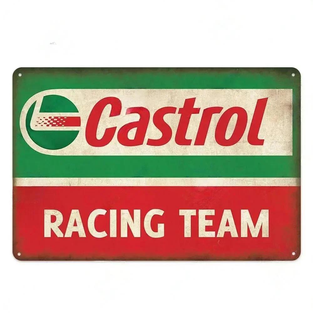 Vintage Racing Team Tin Sign Metal Signs Decorative Plaque For Garage Club Pub Bar Man Cave Farmhouse Decor Wall Decoration
