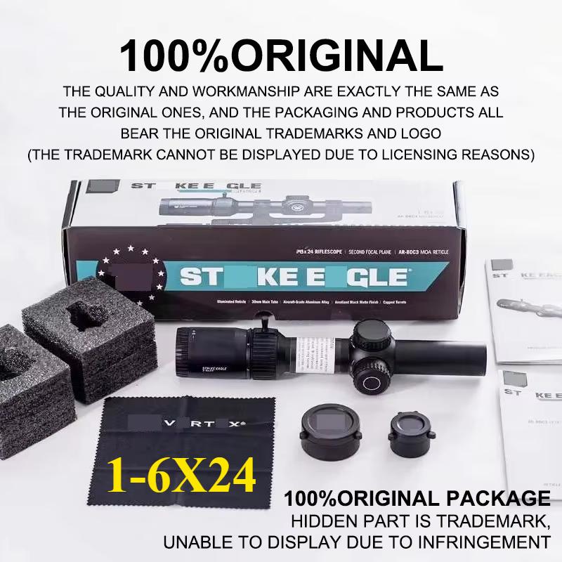 სანადირო ოპტიკური სამიზნე 1-8X24/1-6X24 ორიგინალი ოპტიკა St**ke E*gle მეორე ფოკალური სიბრტყე(SFP) ოპტიკური სამიზნე ბადე წყალგაუმტარი/დარტყმაგამძლე