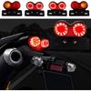 10W 40 LED Feu arrière de moto intégré feu de freinage Clignotant Feux de conduite Avec support de lampe Pour Harley, Lentille rouge