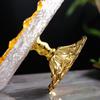 Flavinmci European Light Luxury Gilded Crystal Glass Fruit Plate