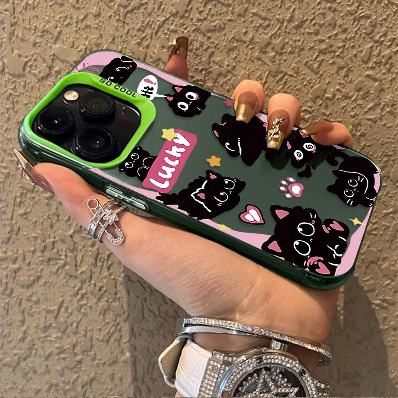 Cartoon Black Cat Case for Xiaomi Redmi Note 14 13 12 11 10 9 8 Pro Plus 14S 12S 11S 10S 9S Redmi 14C 14R 13C 12C 11A Back Cover