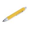 TROIKA 5.6mm Drop Lead Holder Clutch Pencil Zimmermann Carpenter's Pencil 5.6mm HB Lead Centimeter/Inch Ruler Integrated Sharpener Yellow