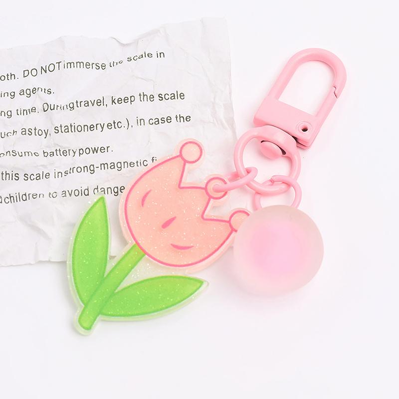 

Милый брелок с цветком тюльпана, подвеска-конфета, брелок для ключей, подвески на рюкзак, украшение для автомобиля, аксессуары для сумки