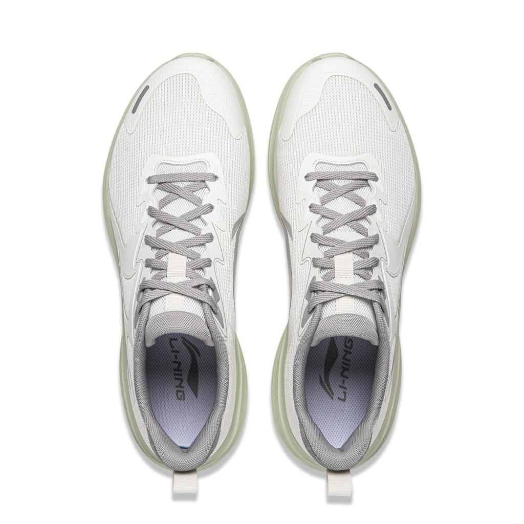 Li Ning Cushioning Slip Resistant Abrasion Resistant Support Lightweight Low Top Running Shoes Men's Chalk Gray ARSW045-4