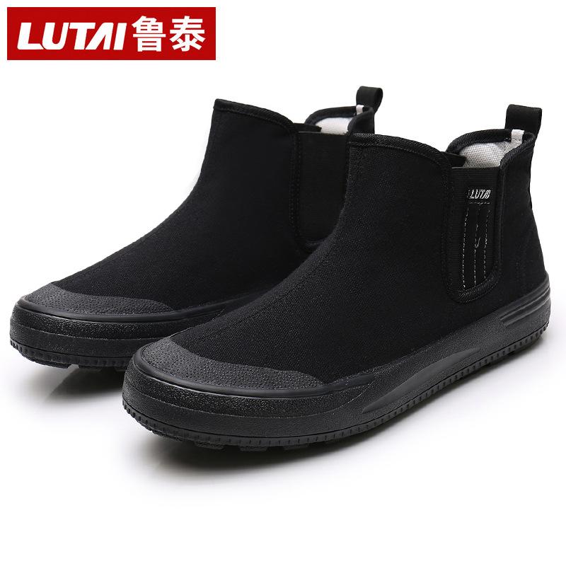 Autumn labor insurance shoes construction site shoes labor shoes liberation shoes military shoes lightweight wear-resistant high-top thickened oak