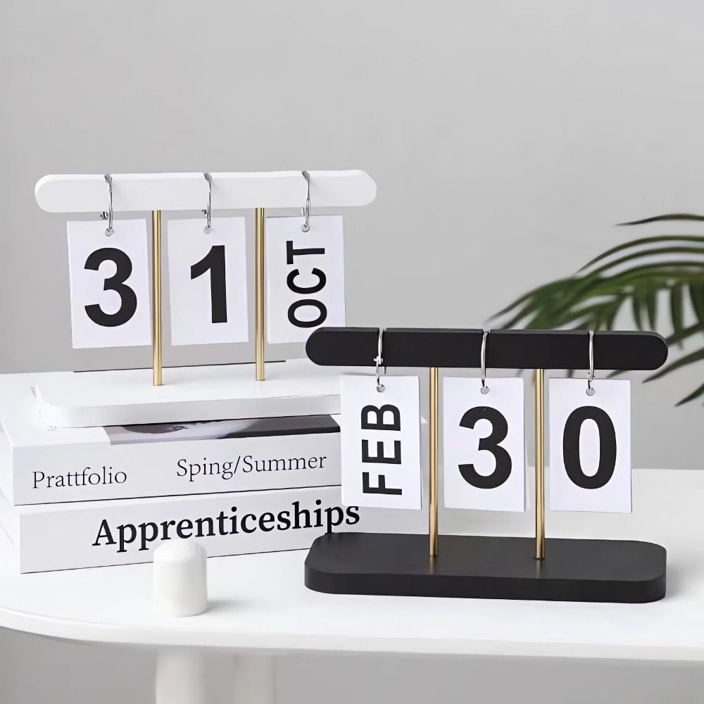Stylish Flip Desk Calendar Functional Modern Minimalist Calendar Everyday View Calendar Home Decor