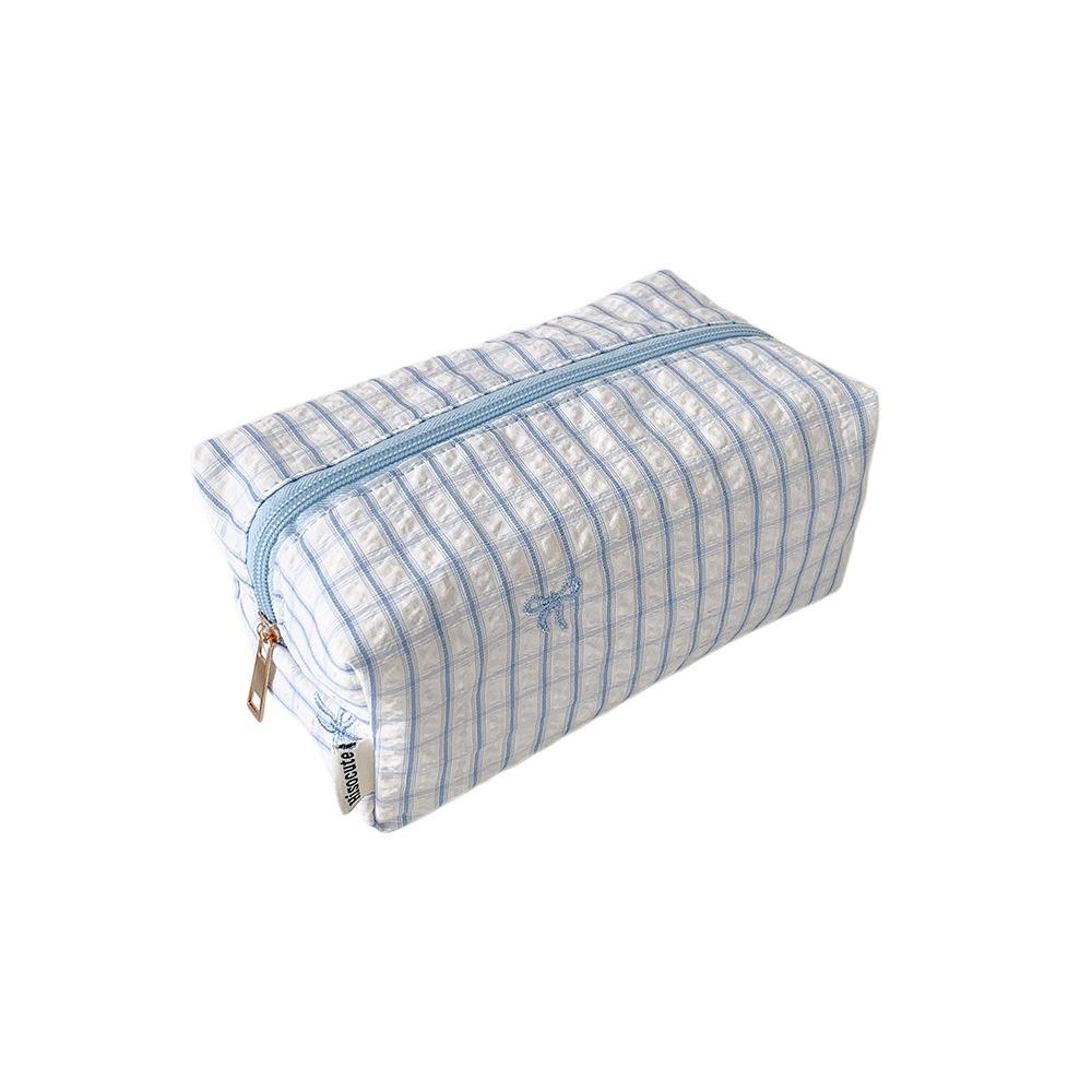 Large Capacity Bow Cosmetic Bag Korean Style Cloth Portable Beauty Case  Vacation Travel