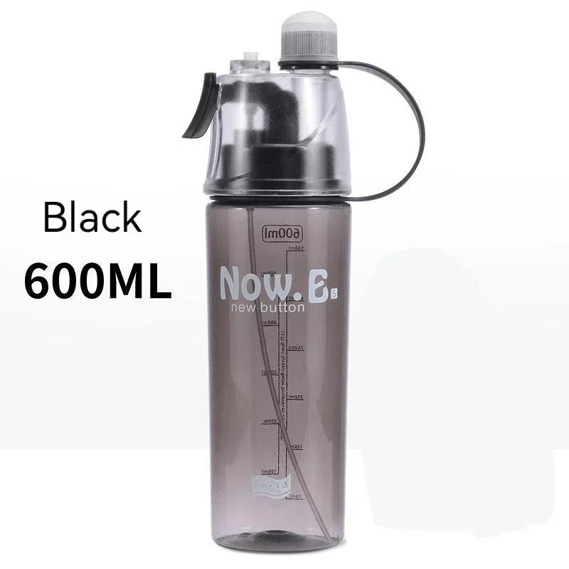 600ml New Creative Spray Water Bottle Portable Atomizing Bottles Outdoor Sports Gym Drinking Drinkware Bottles  Water Gourds