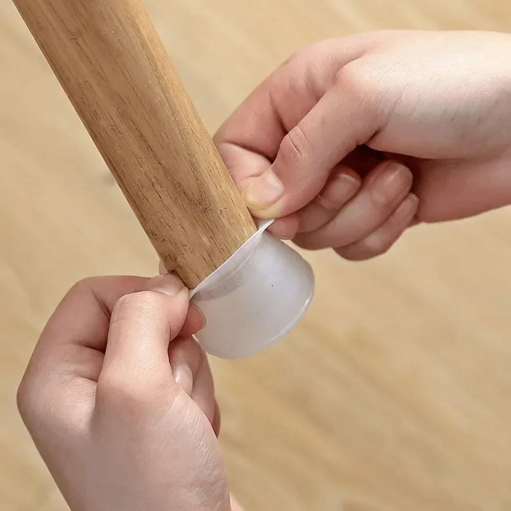 20 Stück Transparente Silikon Stuhlbein Möbelbeine Kappen Füße Polster Möbel Tisch Abdeckungen Bodenschutz Gleiter Fußkappen