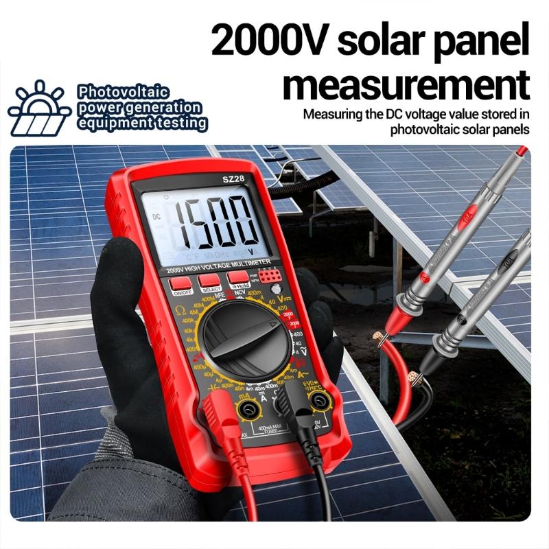 High Accuracy Digital Multimeter 2000V Automotive Tool For Automotive Repair With Backlit Screen And Accurate Readings