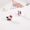Runxin Weihnachtsbonbon Ohrstecker - Vielseitiger Damen Europäischer & Amerikanischer Stil, Schlichtes Epoxid Studenten Design.