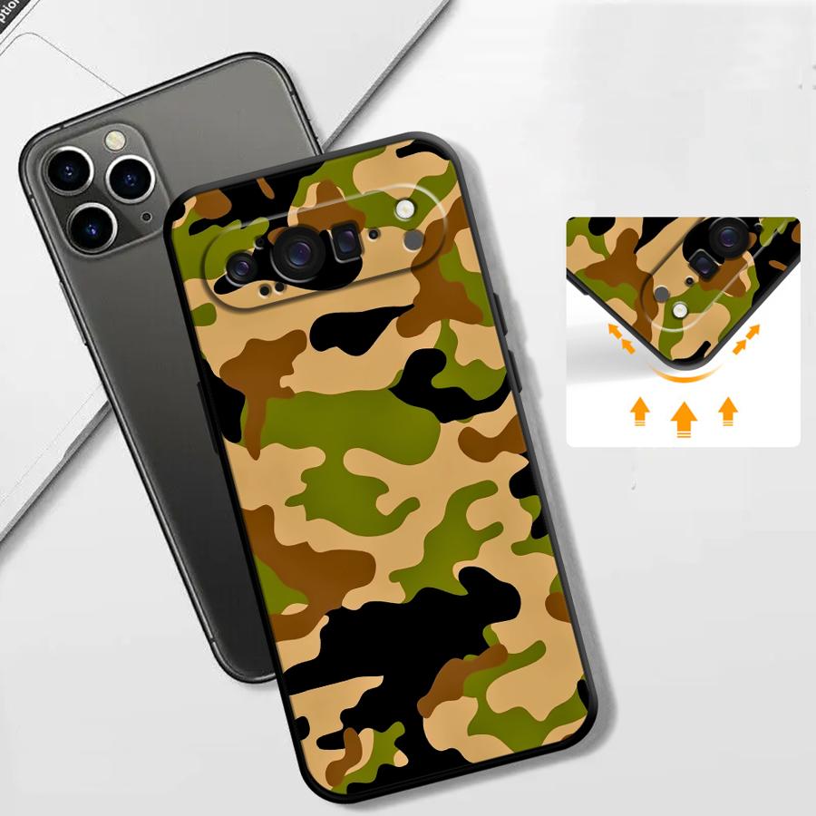 Camouflage Pattern Funda Phone Cover Case for Google Pixel 10A 6 7 8 Pro 9a 10 9 Pro XL 8a 6a 7a