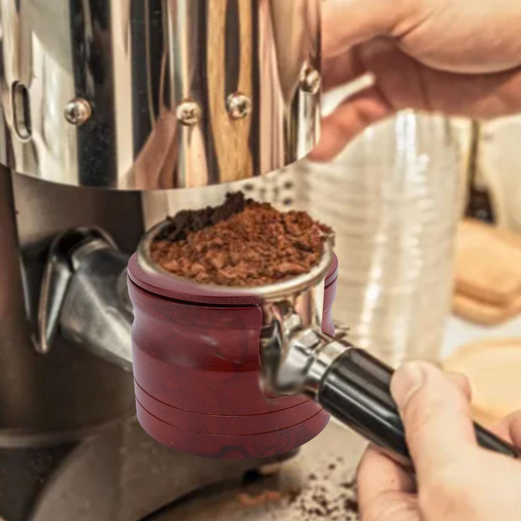 Coffee Portafilter Holder Solid Wood Height Adjustable Tamping Station for 51mm 54mm 58mm Portafilter