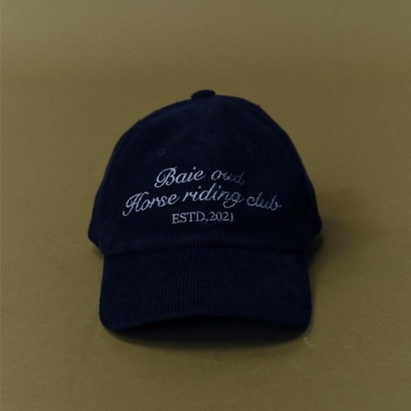BAIE OUD Corduroy Horse Riding Club Ball Cap_navy