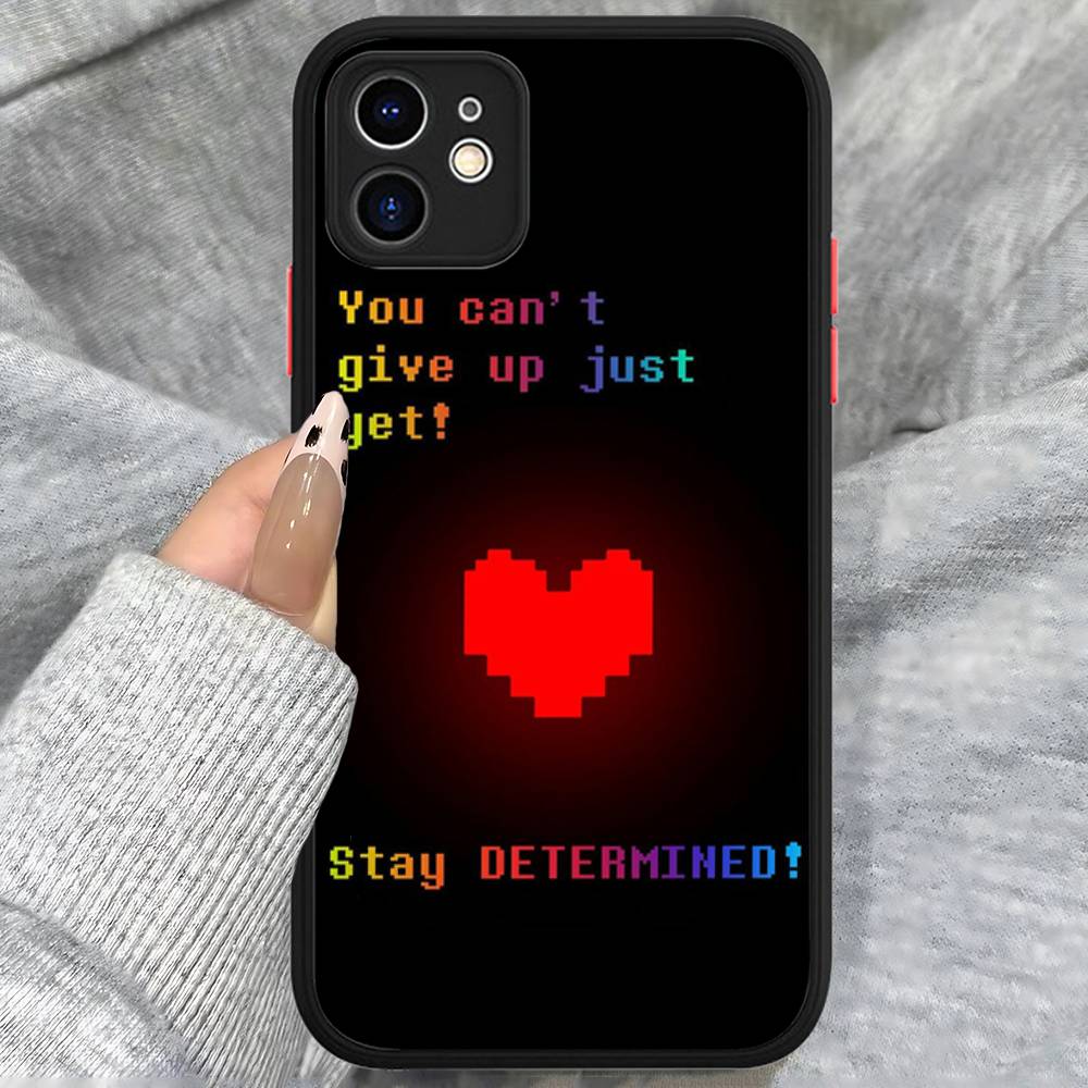 U-Undertale Game Silicone Case For IPhone 16 15 14 13 12 11 Pro Max Plus X XS MAX Shockproof Matte Cover