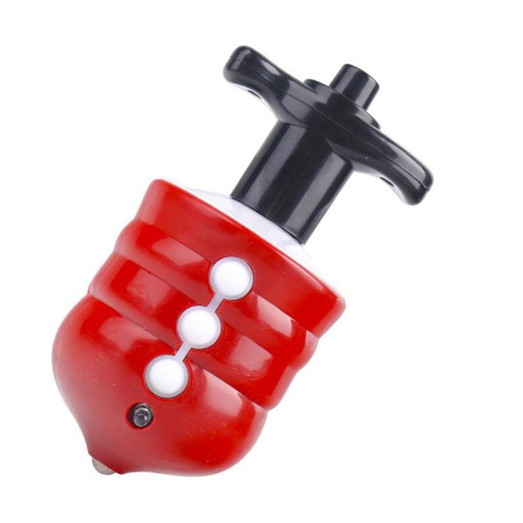 Electric Gyroscope Toy Colorful Lights Music Function Automatic Rotation Gyroscope for Kids Red