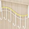Metal Over Door Hanger 7 Hook Punch-free Heart-Shaped Hooks Anti-Rust Creative Clothes Hanger Towels Clothing Hats