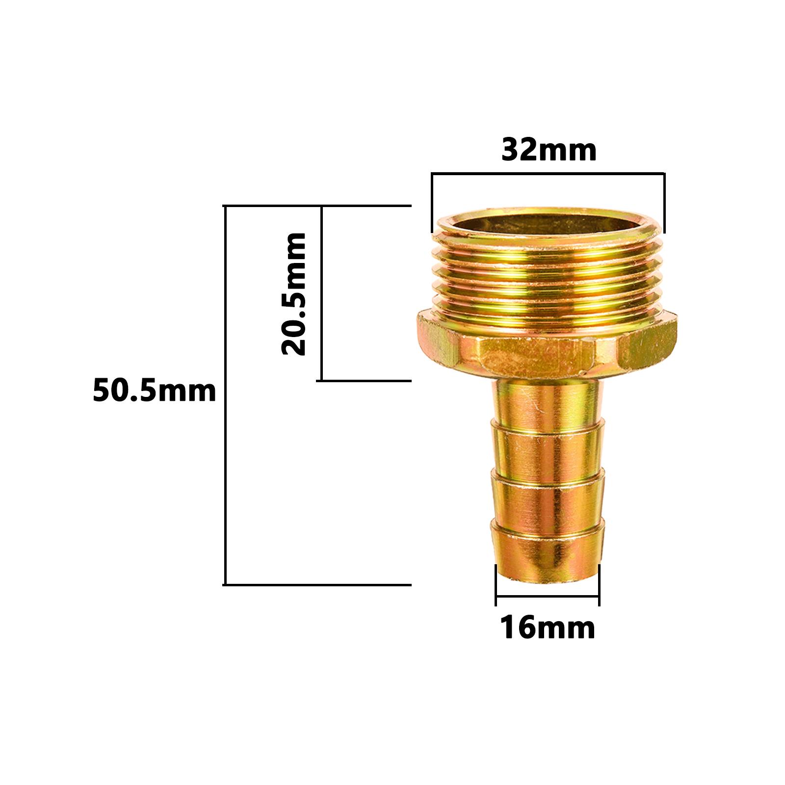 

Pneumatic Pagoda Connectors 1 To 16~32mm BSP Male Thread Metal Pipe Fitting Hose Barb Connector Irrigation Tube Copper Joints 1pc