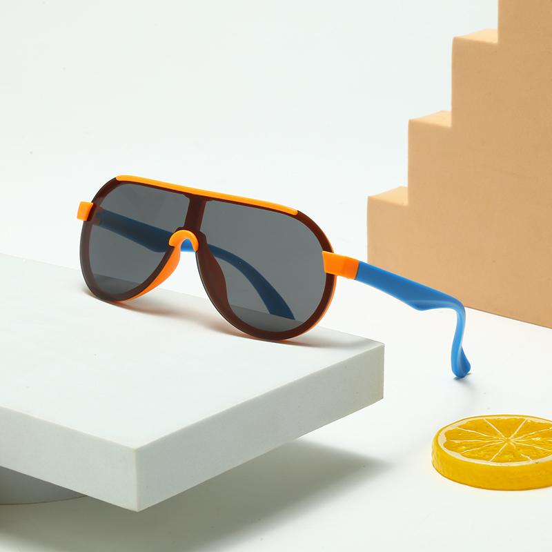 Kids UV Protection Sunglasses Boys Girls Fashion Trend Outdoor Sports Sun Glasses Black Lens Goggles Eyewear