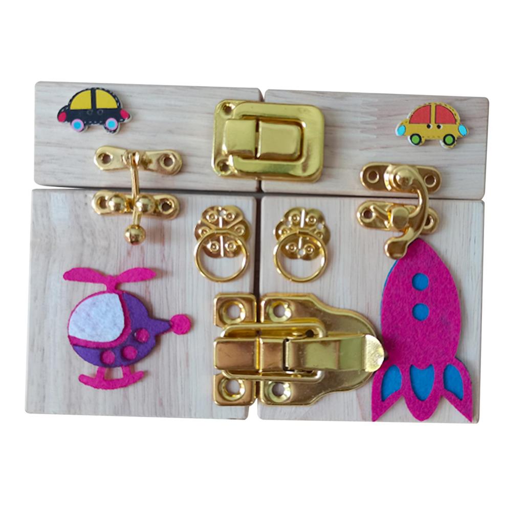 Montessori Child Busy Board DIY Parts latches and Doors Sensory Board Educational Toys for Boys