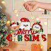 Elk Santa Claus Wooden Hanging Ornament 2026 Merry Christmas Decoration for Home Door Xmas Tree Pendants Navidad New Year 2026