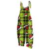 Damen Jumpsuit Halloween Print Lässig Locker Vintage Schulterträger Baumwolle Leinen