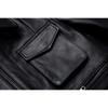 Chinese Size Black Real Cowhide M65 Hunting Leather Jacket Men Genuine Leather Coat Winter Pockets Jackets