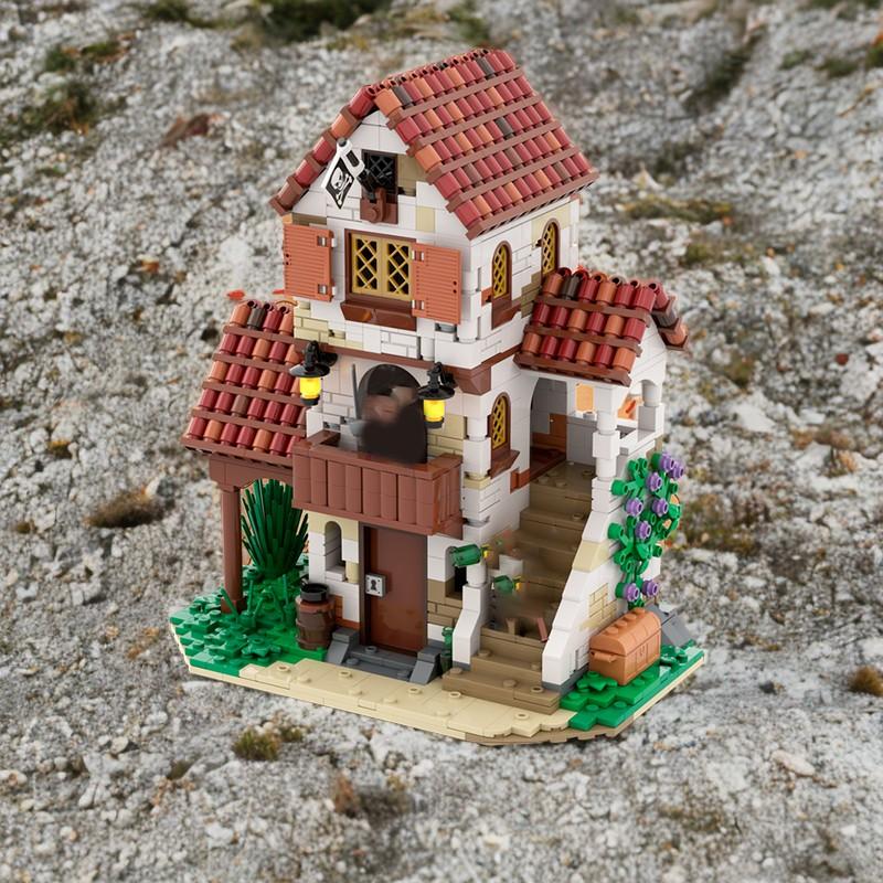 1404pcs MOC Pirates Inn Series 7 Model Building Blocks Construction Toys DIY Idea Christmas Gift Creative Education Brick Kids