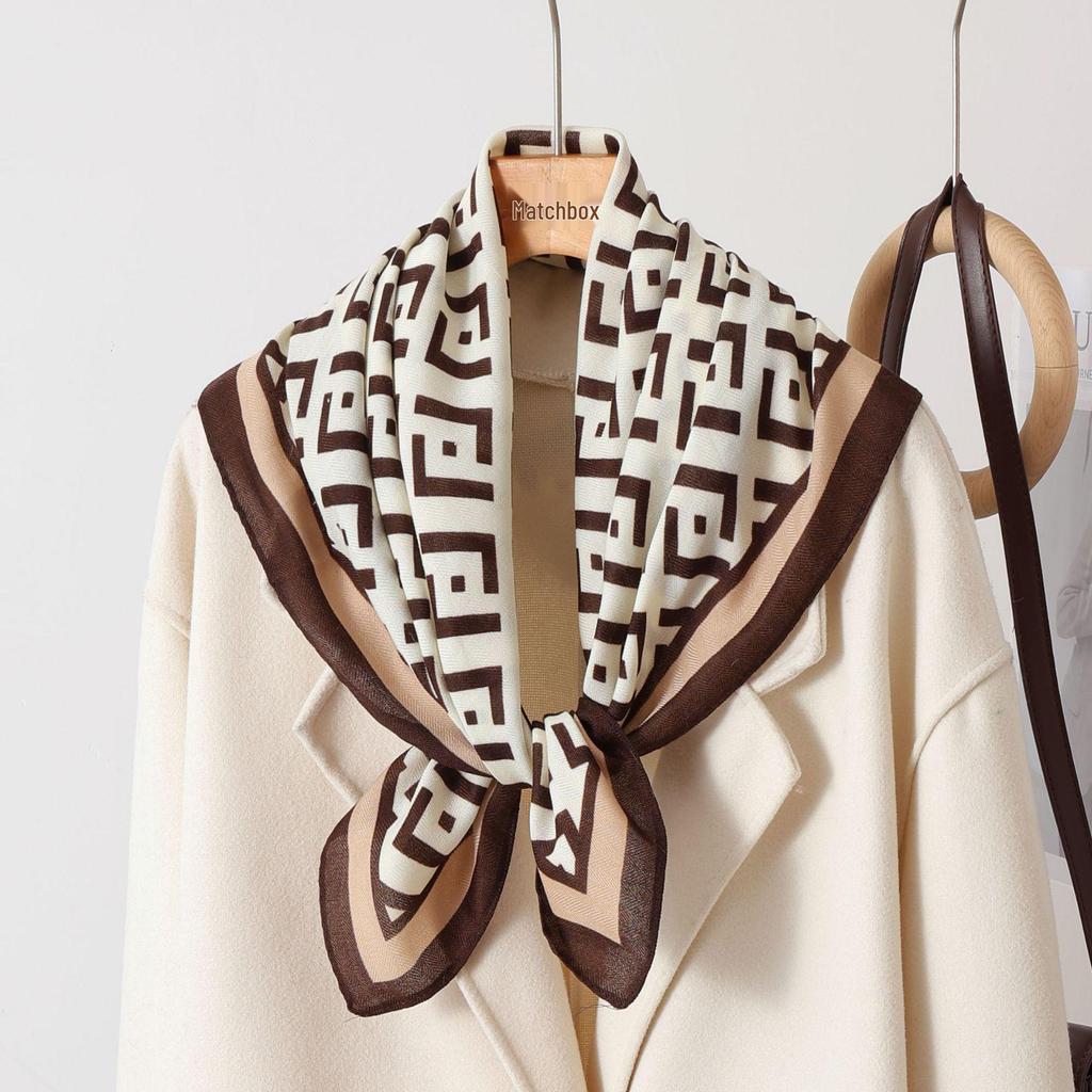 Paisley Patchwork Cotton & Linen Square Scarf for Women - Silk Neck Tie for Shirts, Suits & Waist - Spring/Summer Fashion Accessory