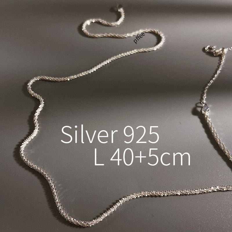 

Серебро 925 Сертифицированные Роскошные Женские Ювелирные Изделия 45 см Цепи Ожерелье Для Женщин Bling Дизайнерские Ожерелья Женский Подарок серебряный