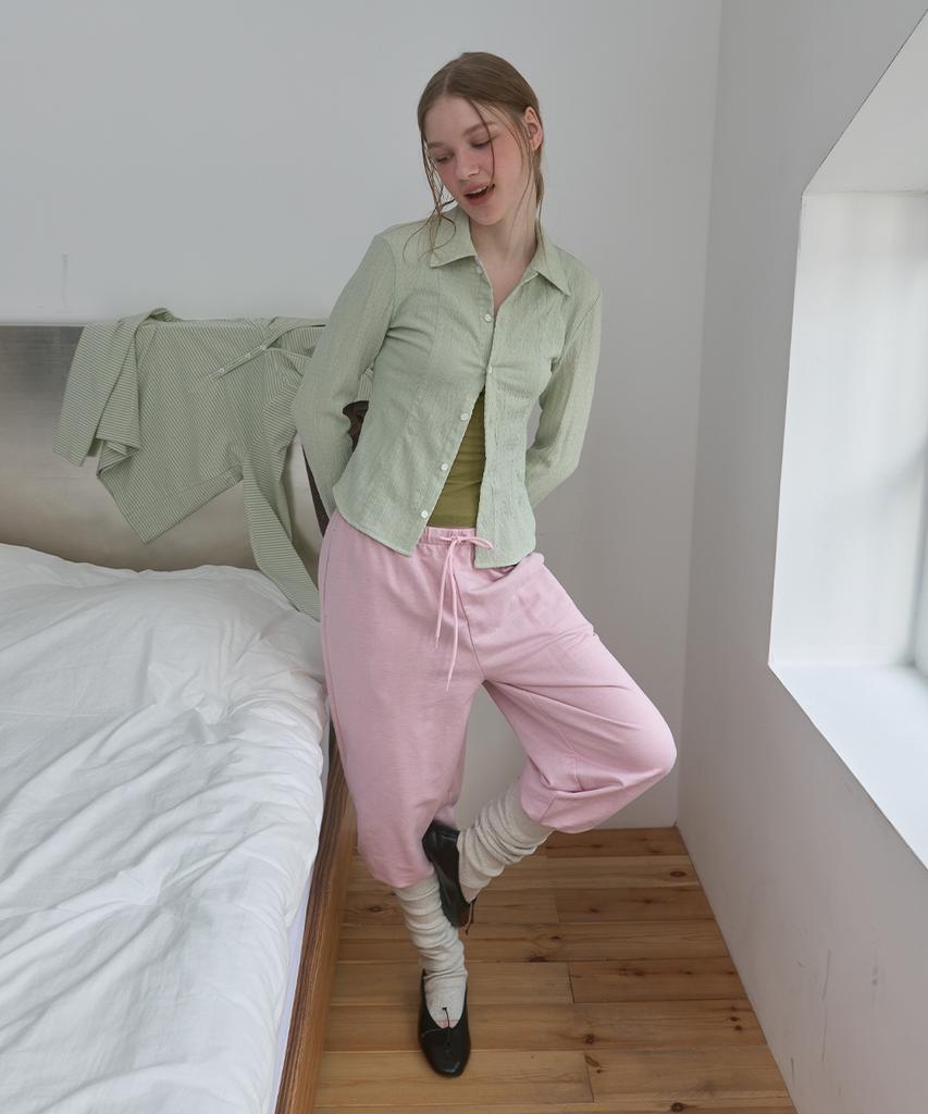 PISCESS Layered Knee Sock Pants_Pink