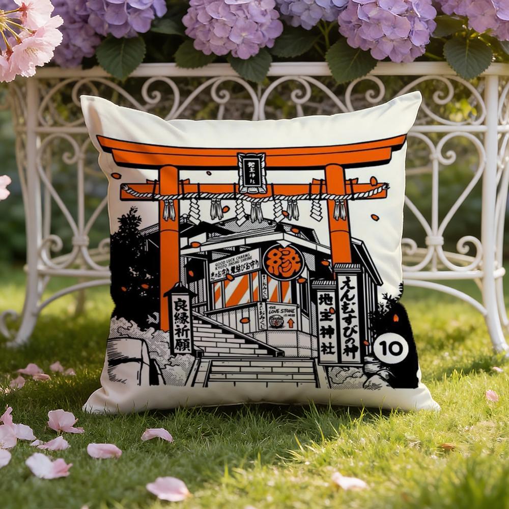 T-Takoyaki Japanese Food Cushion Cover Home & Car Dual-Scene Pillow Cover: Reversible for Premium Comfort