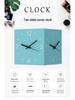 Minimalist Silent Two-Sided Corner Wall Clock for Living Room