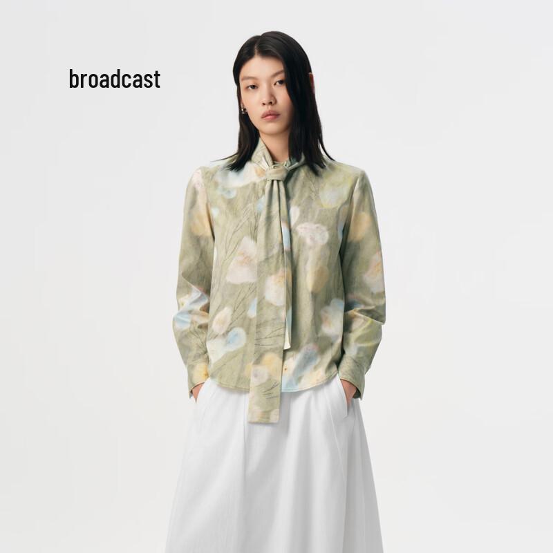 

Women s Floral Ribbon Tie Loose Long Sleeve Blouse XL