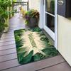 VIKAMA Bohemian Tropical Plant Welcome Mat Non-Slip Machine Washable Bathroom Kitchen Porch Carpet Home Decoration