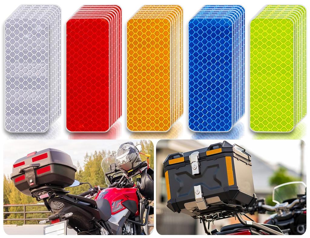 10 Stück/Set Auto Motorrad Stoßstange Reflektierende Sicherheitsstreifen Aufkleber Verbessern Sie Ihre Nachtfahrtsicherheit Stil für Auto Anhänger Fahrrad