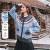 Betu Damen Fair Isle Rundhals Strickjacke