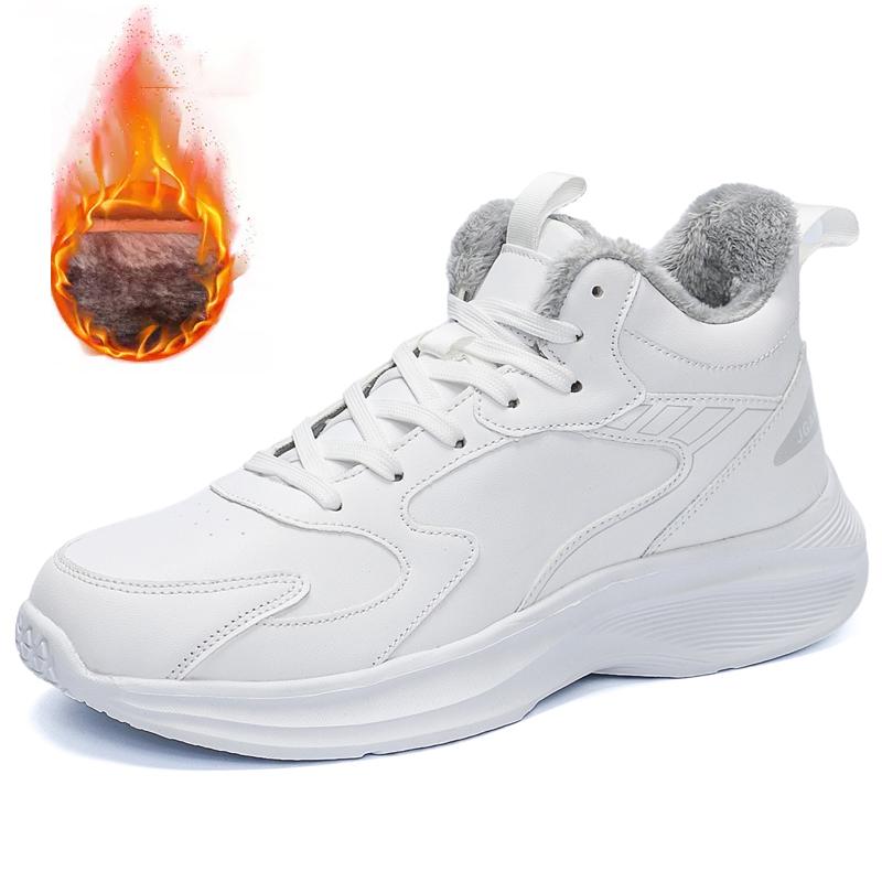 

Большой размер 49 50 51 Белые кожаные кроссовки Мужские Зимние Повседневные Ботинки Супер Теплые Плюшевые Спортивные Туфли Zapatillas Deportivas Hombre 48 белый